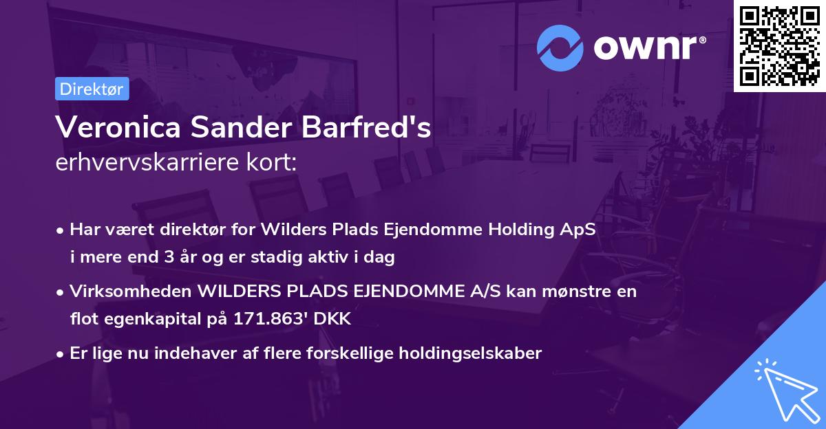 Veronica Sander Barfred's erhvervskarriere kort