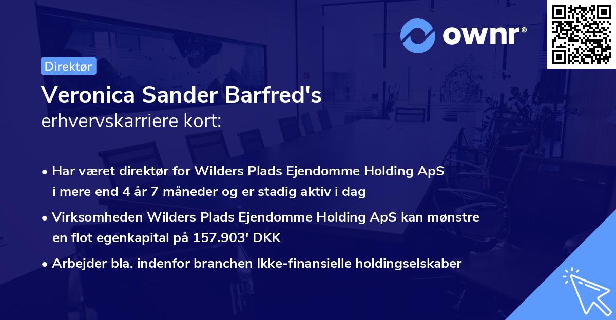 Veronica Sander Barfred's erhvervskarriere kort