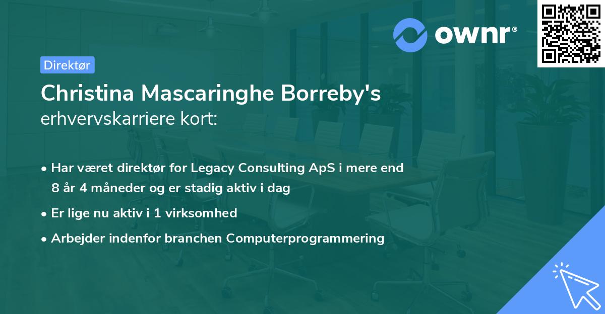 Christina Mascaringhe Borreby's erhvervskarriere kort
