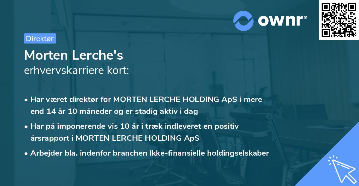 Morten Lerche's erhvervskarriere kort