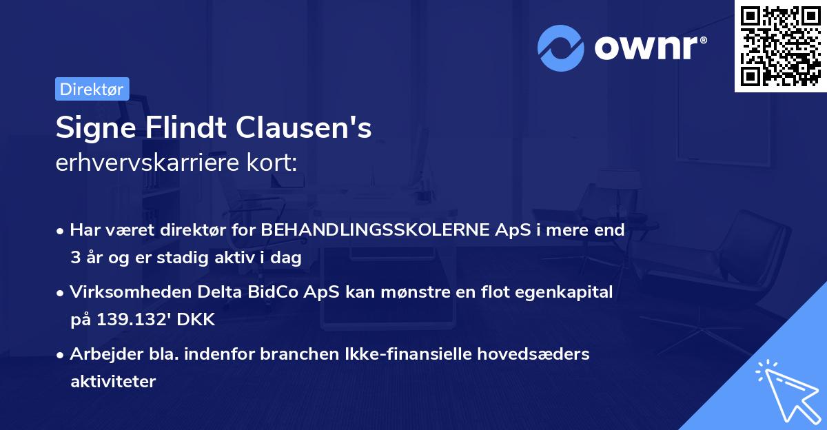 Signe Flindt Clausen's erhvervskarriere kort