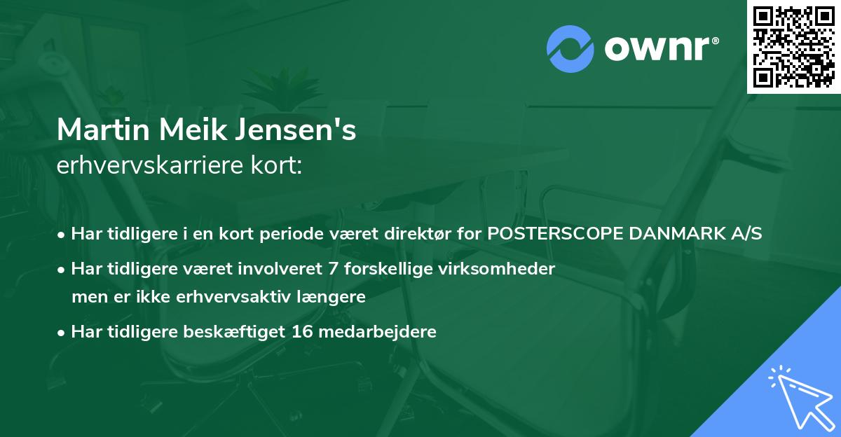 Martin Meik Jensen's erhvervskarriere kort