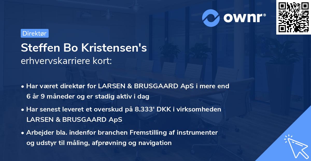 Steffen Bo Kristensen's erhvervskarriere kort