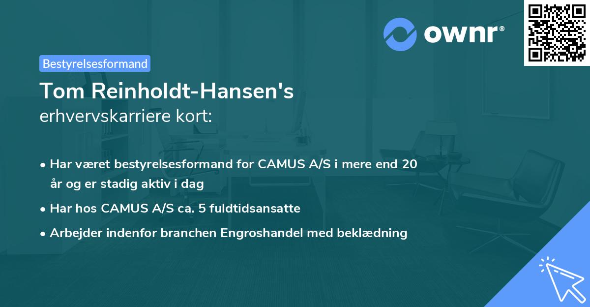 Tom Reinholdt-Hansen's erhvervskarriere kort