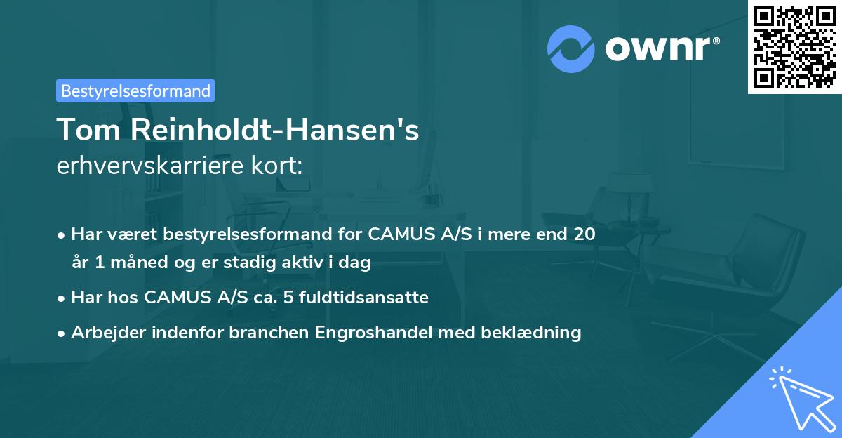 Tom Reinholdt-Hansen's erhvervskarriere kort