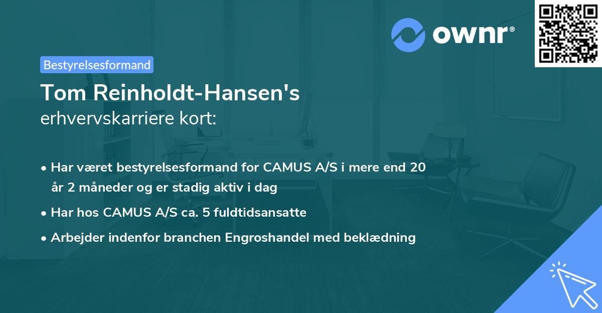 Tom Reinholdt-Hansen's erhvervskarriere kort