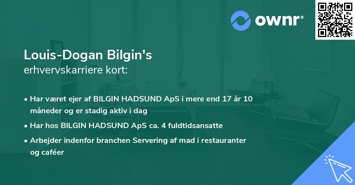 Louis-Dogan Bilgin's erhvervskarriere kort