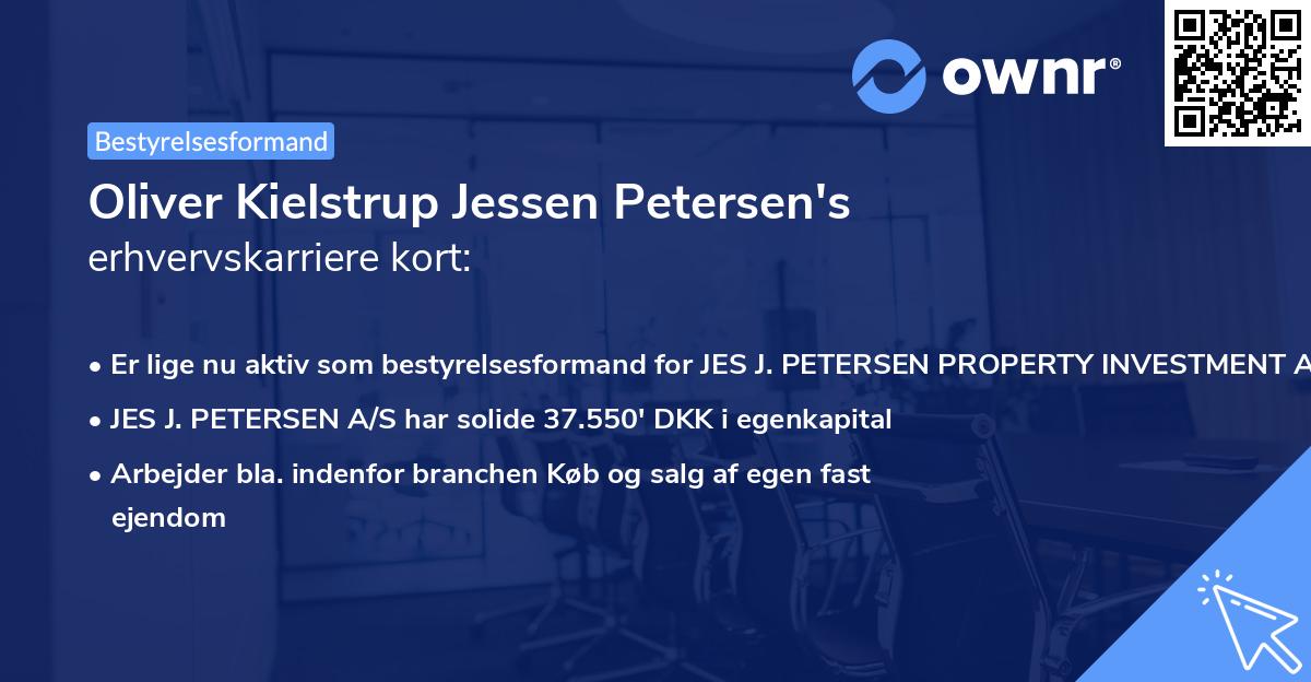 Oliver Kielstrup Jessen Petersen's erhvervskarriere kort