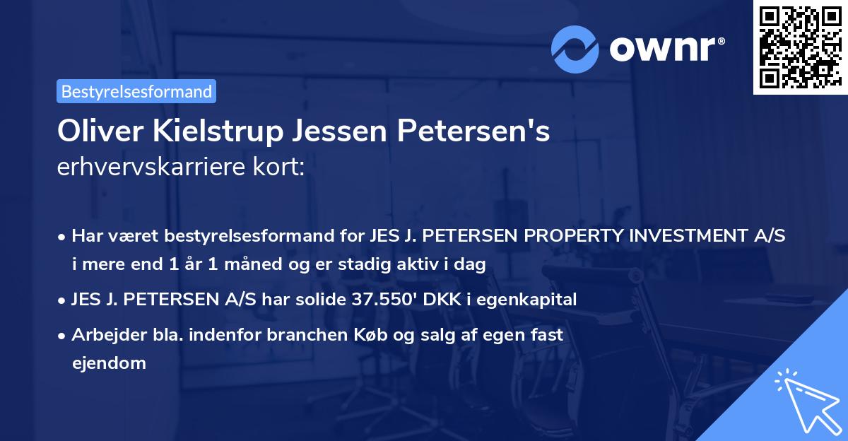 Oliver Kielstrup Jessen Petersen's erhvervskarriere kort