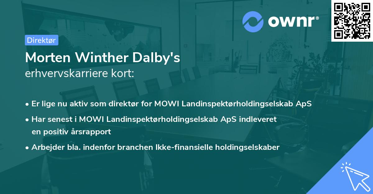 Morten Winther Dalby's erhvervskarriere kort