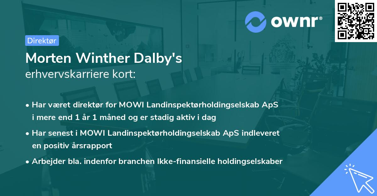 Morten Winther Dalby's erhvervskarriere kort