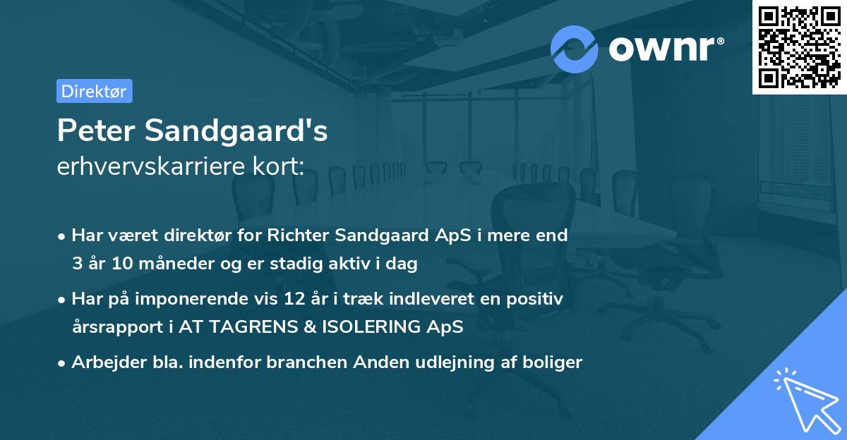 Peter Sandgaard's erhvervskarriere kort