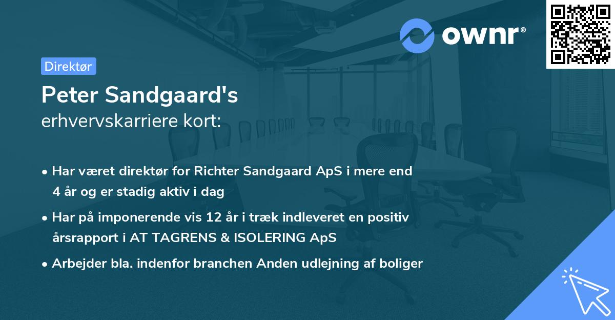 Peter Sandgaard's erhvervskarriere kort