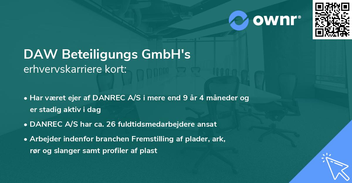 DAW Beteiligungs GmbH's erhvervskarriere kort