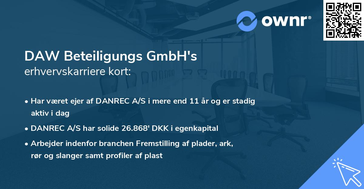 DAW Beteiligungs GmbH's erhvervskarriere kort