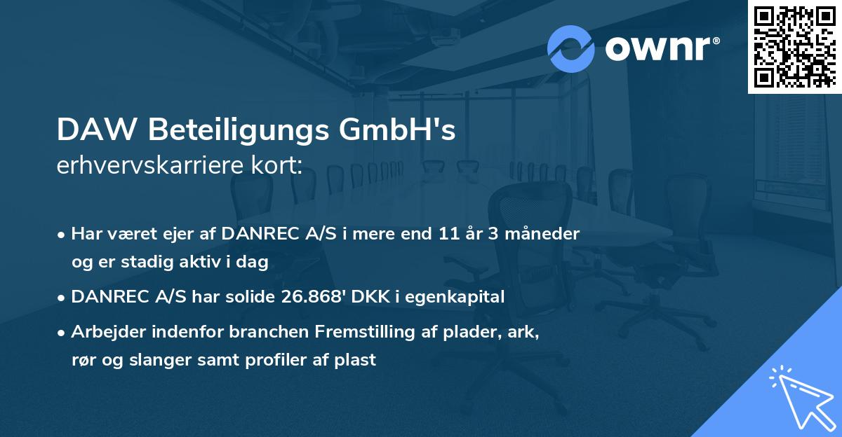 DAW Beteiligungs GmbH's erhvervskarriere kort
