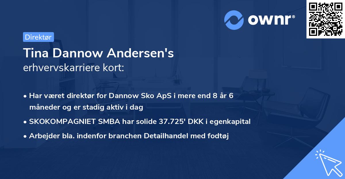 Tina Dannow Andersen's erhvervskarriere kort