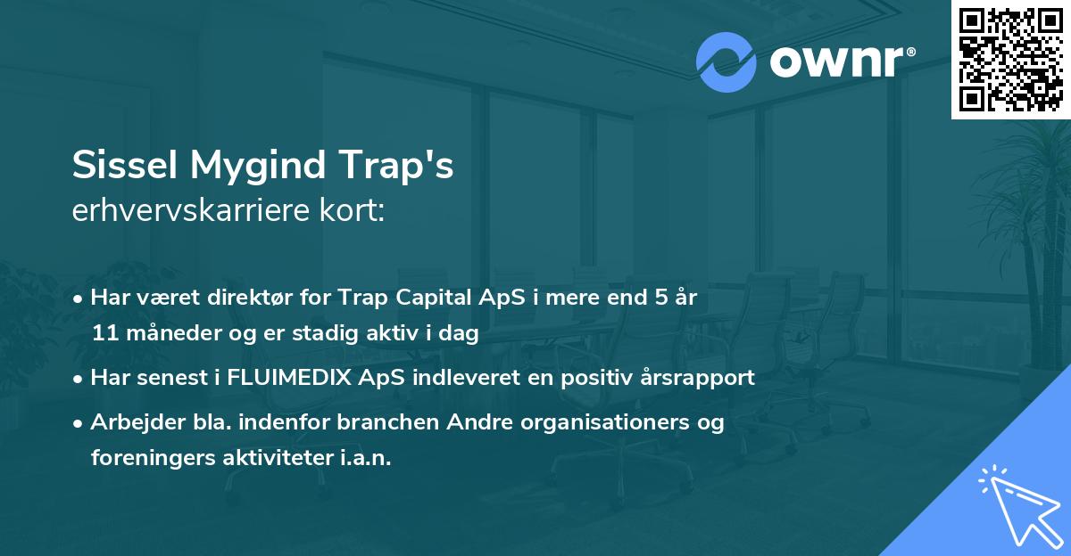 Sissel Mygind Trap's erhvervskarriere kort