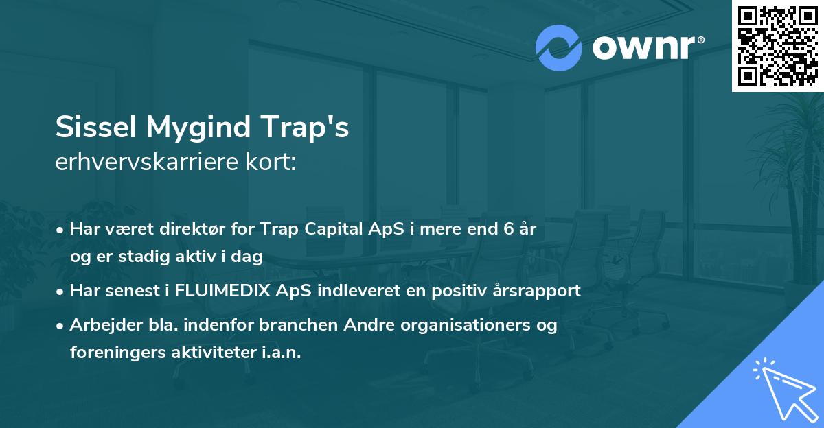 Sissel Mygind Trap's erhvervskarriere kort