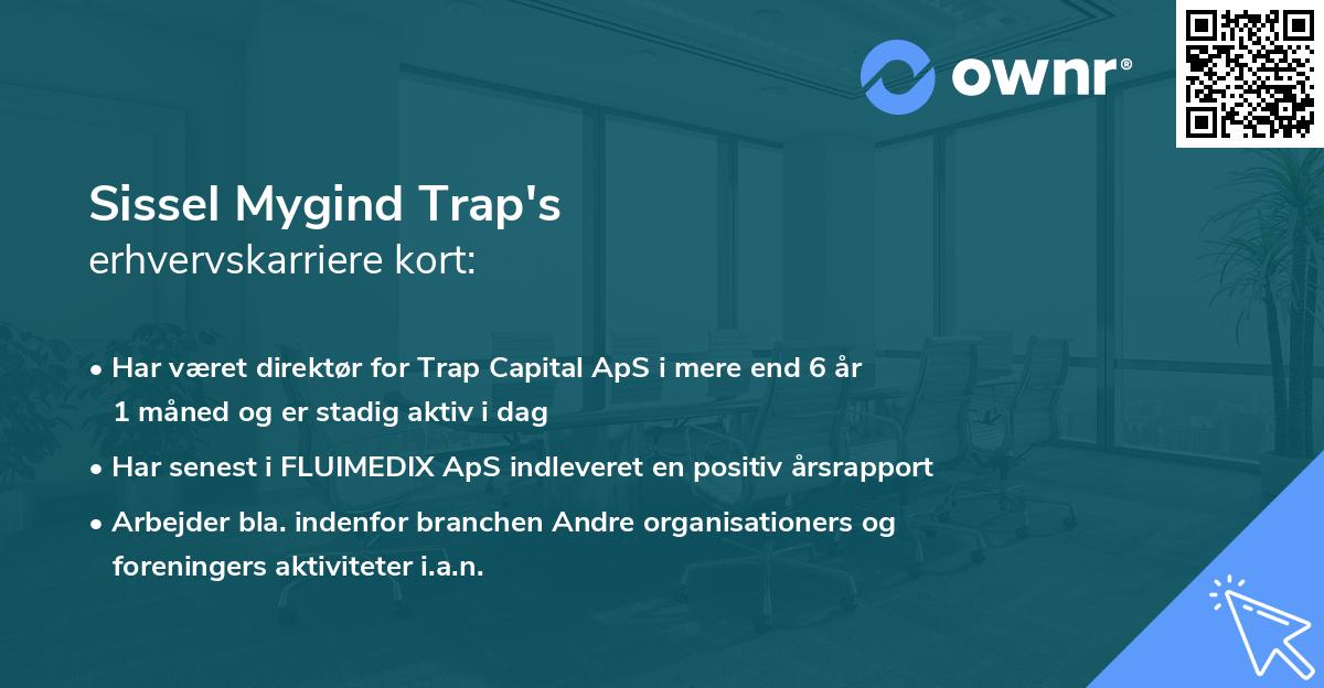 Sissel Mygind Trap's erhvervskarriere kort