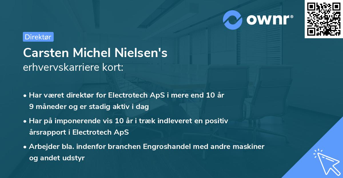 Carsten Michel Nielsen's erhvervskarriere kort
