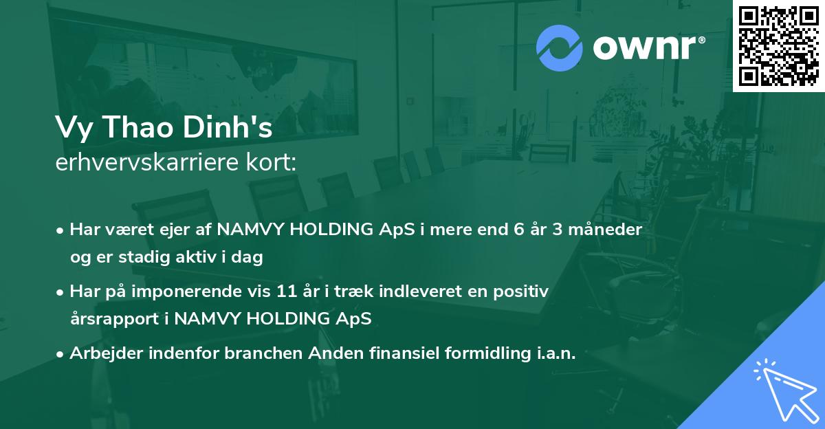 Vy Thao Dinh's erhvervskarriere kort