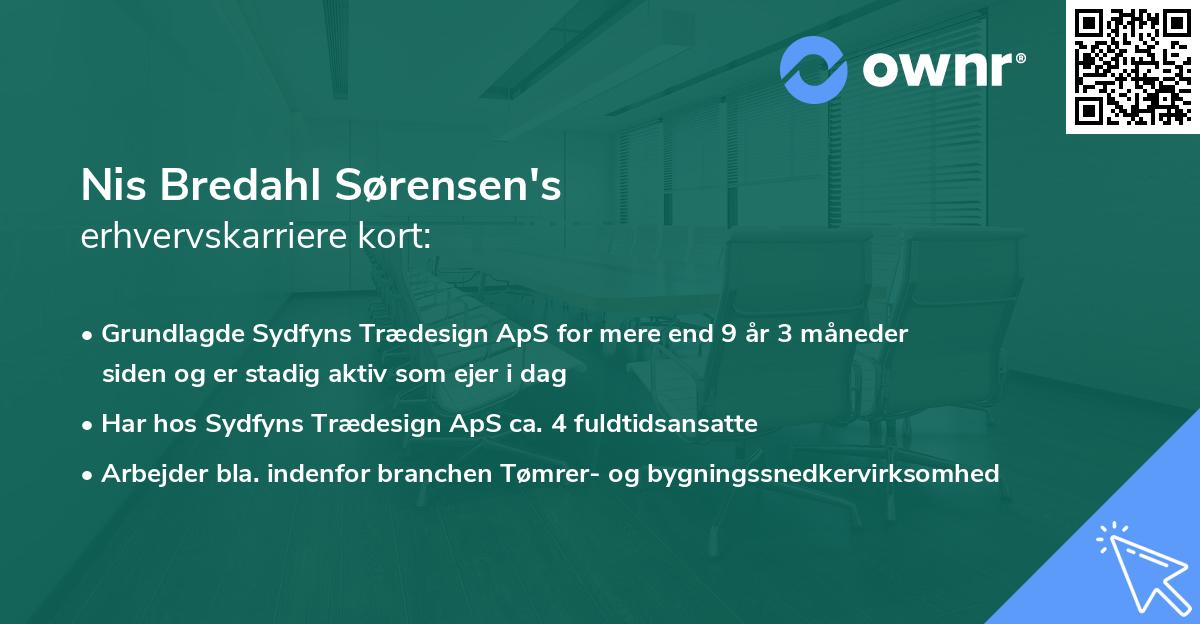 Nis Bredahl Sørensen's erhvervskarriere kort