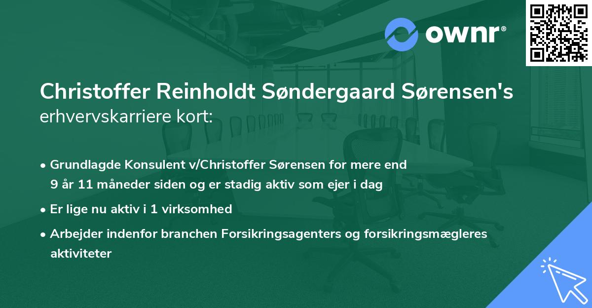 Christoffer Reinholdt Søndergaard Sørensen's erhvervskarriere kort