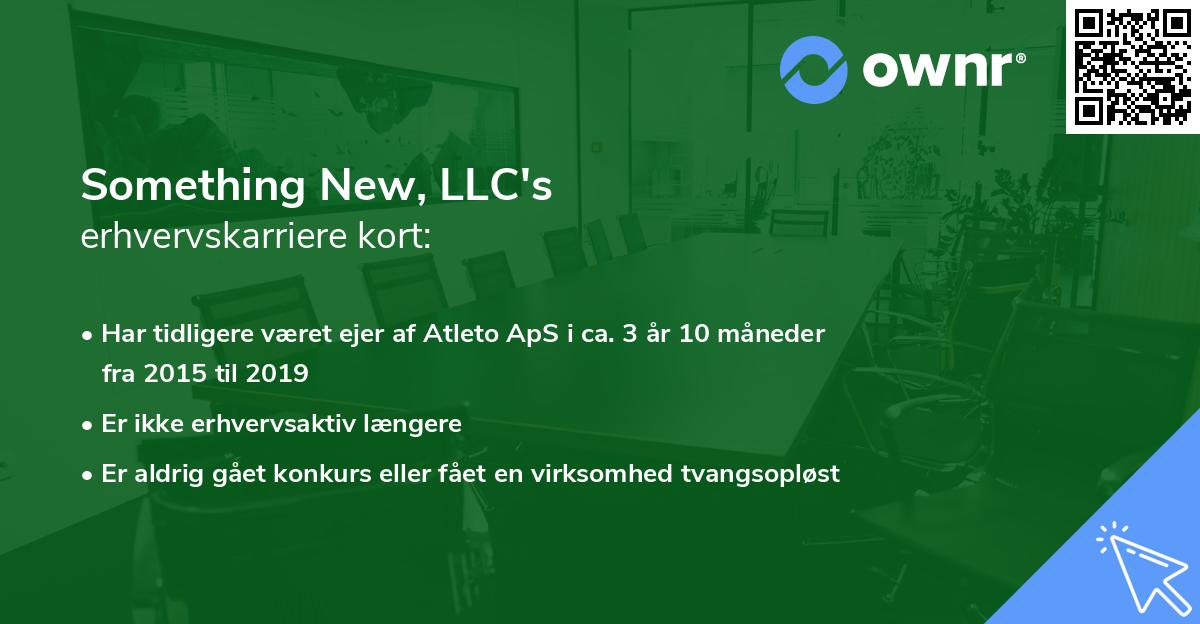 Something New, LLC's erhvervskarriere kort