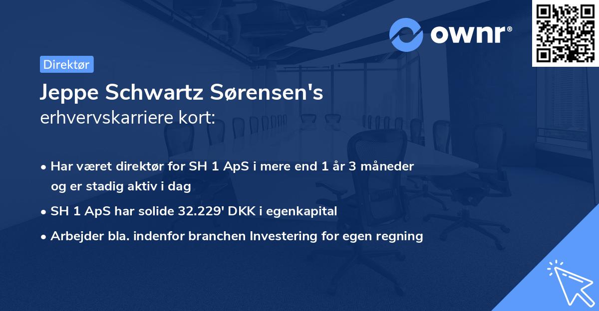 Jeppe Schwartz Sørensen's erhvervskarriere kort