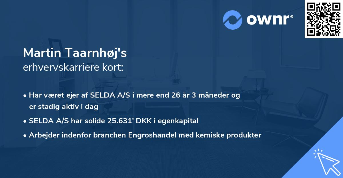 Martin Taarnhøj's erhvervskarriere kort