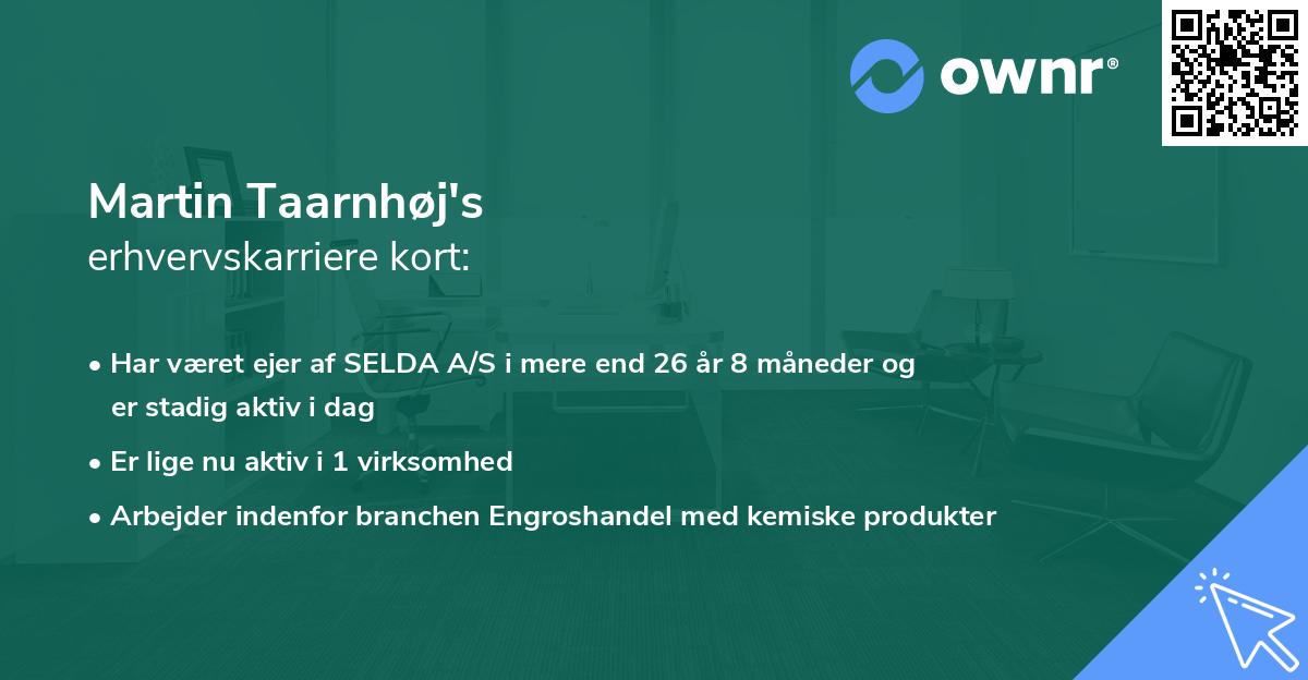 Martin Taarnhøj's erhvervskarriere kort