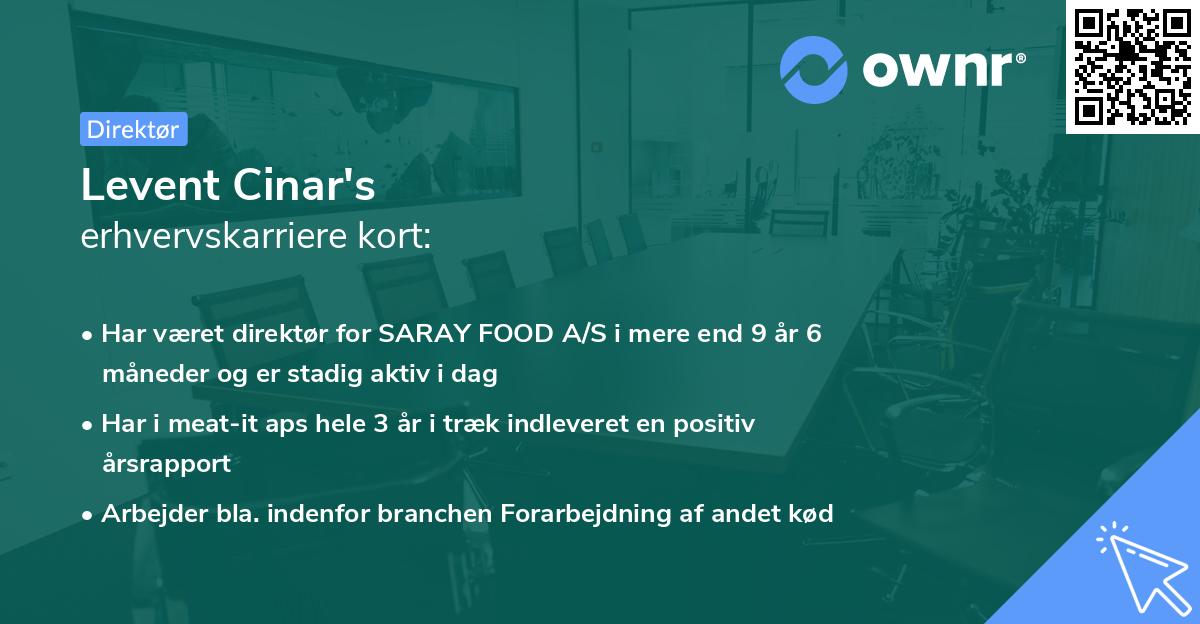 Levent Cinar's erhvervskarriere kort