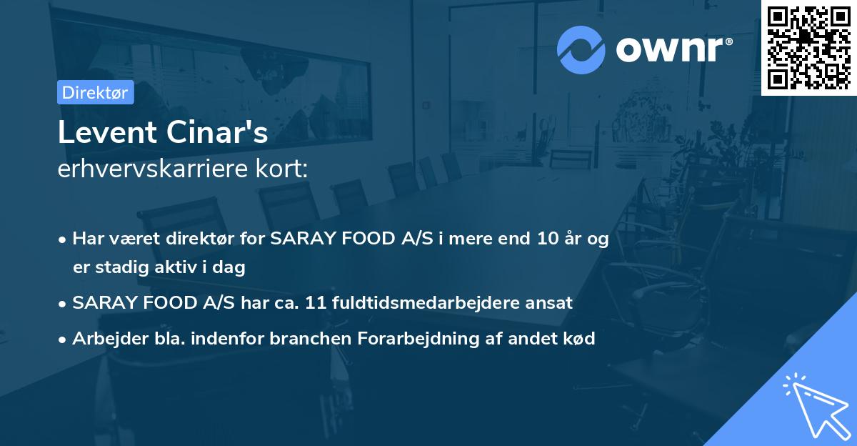 Levent Cinar's erhvervskarriere kort