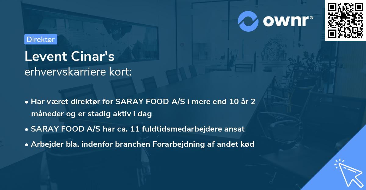 Levent Cinar's erhvervskarriere kort