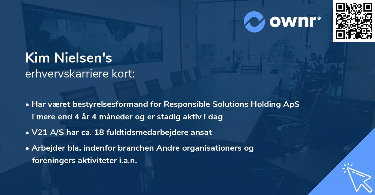 Kim Nielsen's erhvervskarriere kort