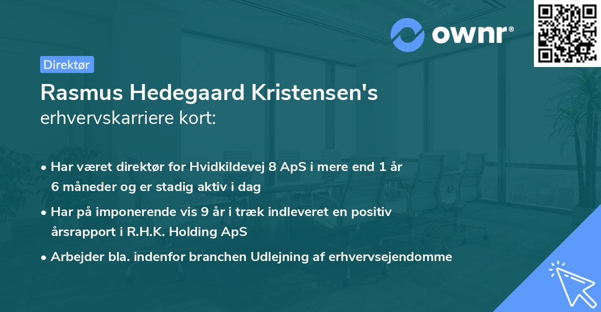 Rasmus Hedegaard Kristensen's erhvervskarriere kort
