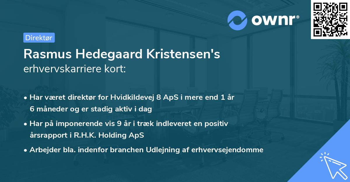 Rasmus Hedegaard Kristensen's erhvervskarriere kort