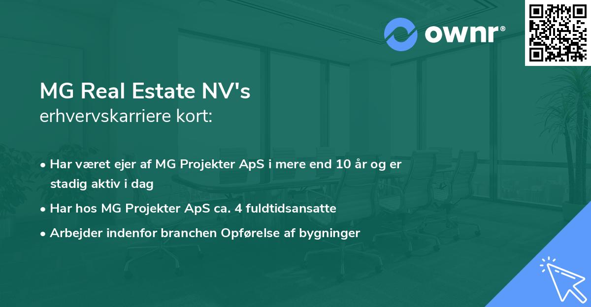 MG Real Estate NV's erhvervskarriere kort