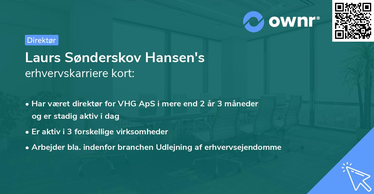 Laurs Sønderskov Hansen's erhvervskarriere kort