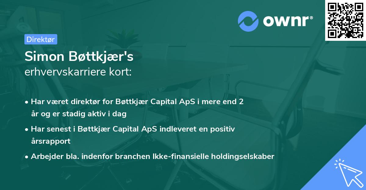 Simon Bøttkjær's erhvervskarriere kort