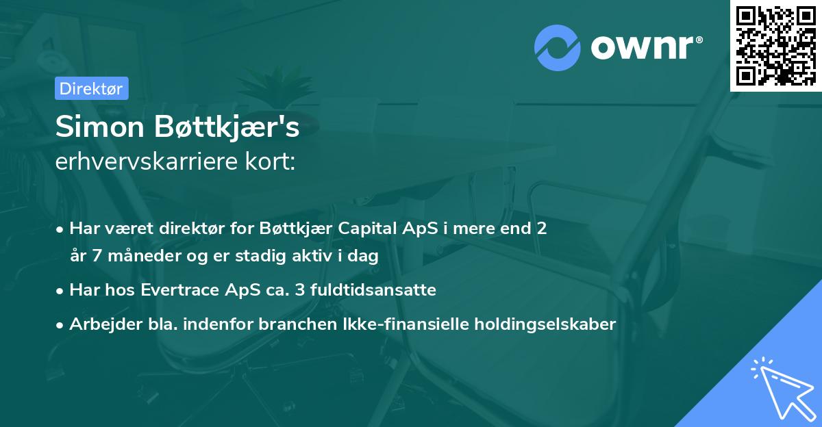 Simon Bøttkjær's erhvervskarriere kort