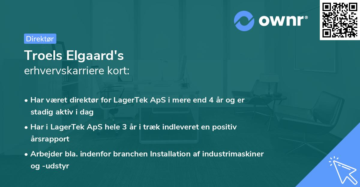 Troels Elgaard's erhvervskarriere kort