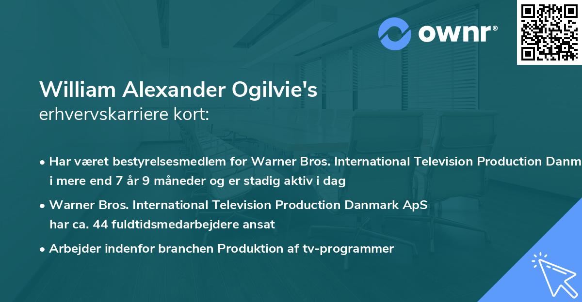 William Alexander Ogilvie's erhvervskarriere kort