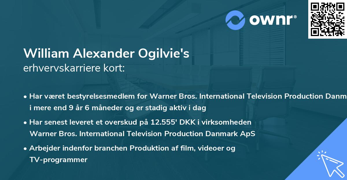 William Alexander Ogilvie's erhvervskarriere kort