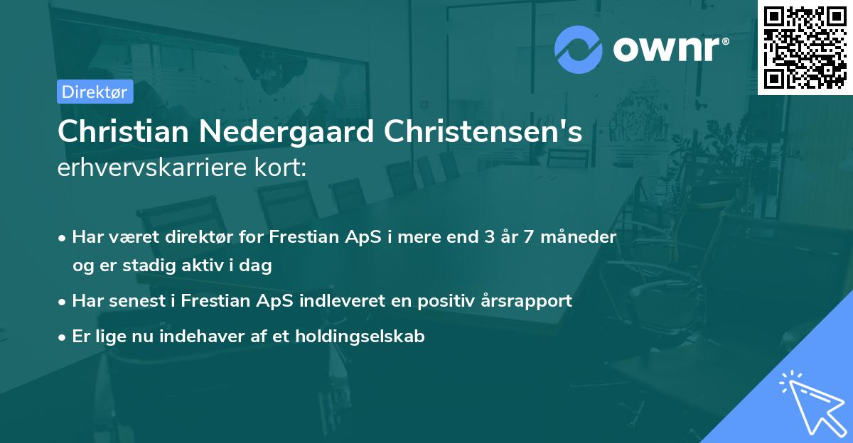 Christian Nedergaard Christensen's erhvervskarriere kort