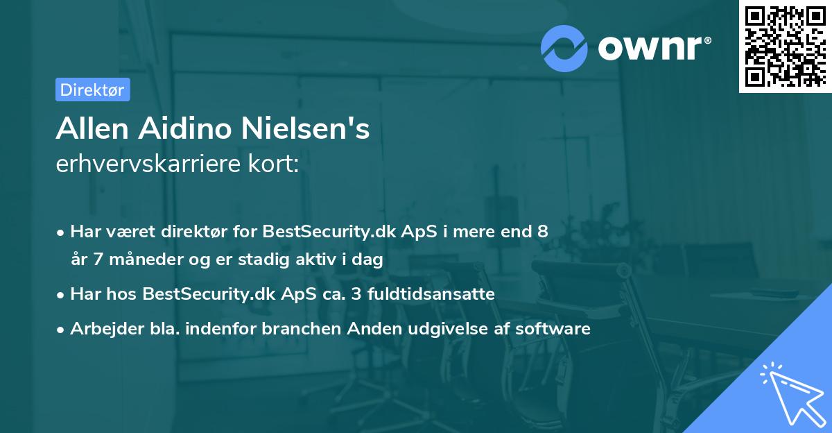 Allen Aidino Nielsen's erhvervskarriere kort