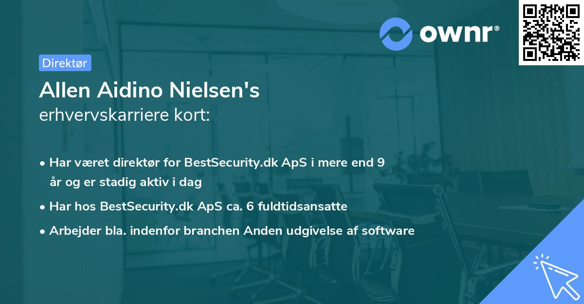 Allen Aidino Nielsen's erhvervskarriere kort