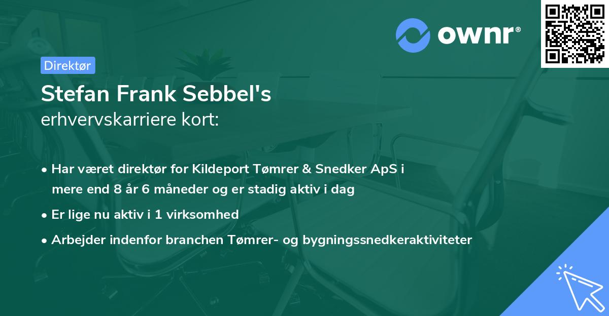 Stefan Frank Sebbel's erhvervskarriere kort