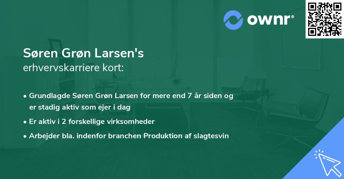 Søren Grøn Larsen's erhvervskarriere kort